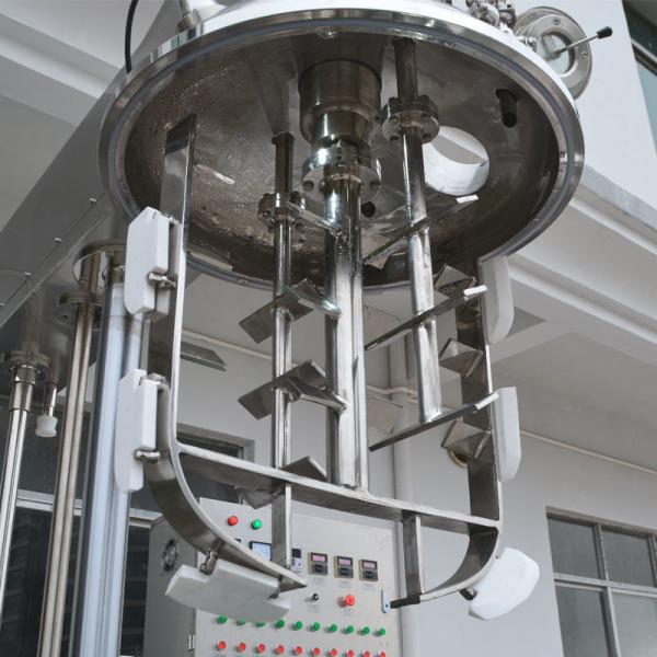 Elevación de la máquina de emulsificación al vacío homogeneizado 300L para cosméticos