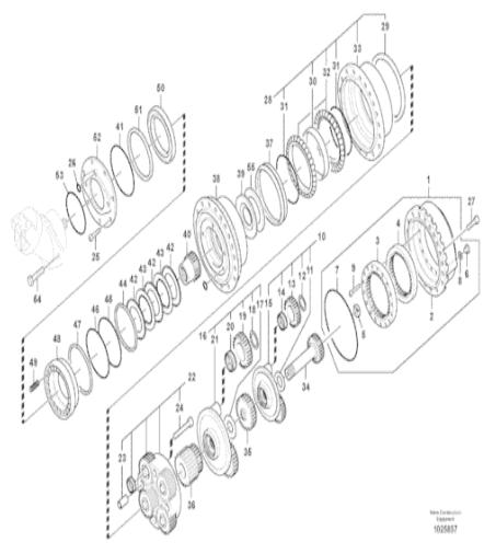 Шестерня СА8230-35550 8230-35550 Солнце используемая для коробки передач перемещения Вольво ЭК460Б