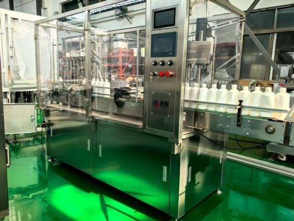 Máquina Llenadora de Líquidos para Botellas de Plástico/Vidrio de 100-500ml con Función Automática de No-Botella-No-Lavado, No-Presión, No-Llenado, No-Tapado, No-Parada