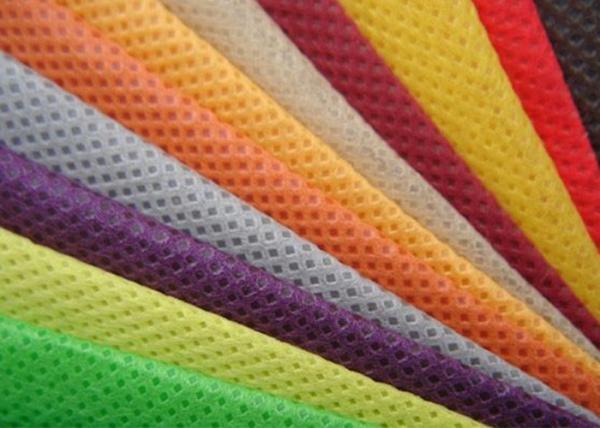 Green Orange Blue Needle Punching Non Woven Fabric Rolls CE ISO9001 Certificated