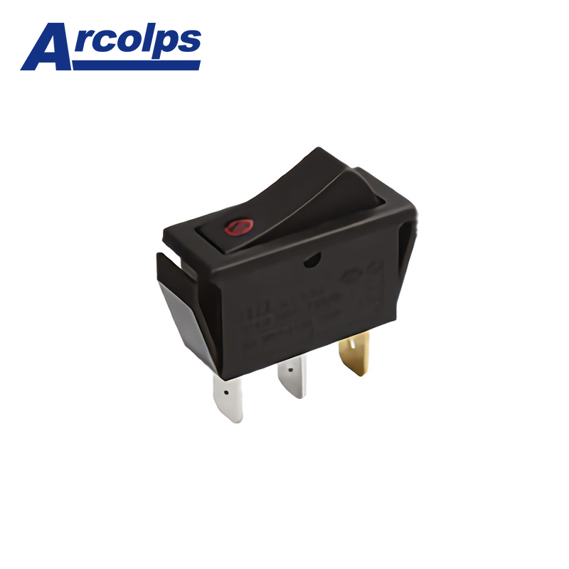 Boat-type Switches Lighted Switches With LED Light Large-size Current Square Plastic case Rocker Switch