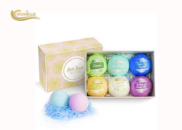 Professional Bath Bomb Gift Sets 6 Pcs  Flavour Custom With Packaging Gift Boxes