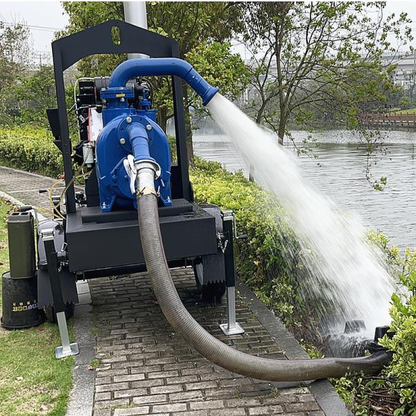 Sewage Pump Vertical  Self Priming Pump High Performance Diesel Powered Water Pump