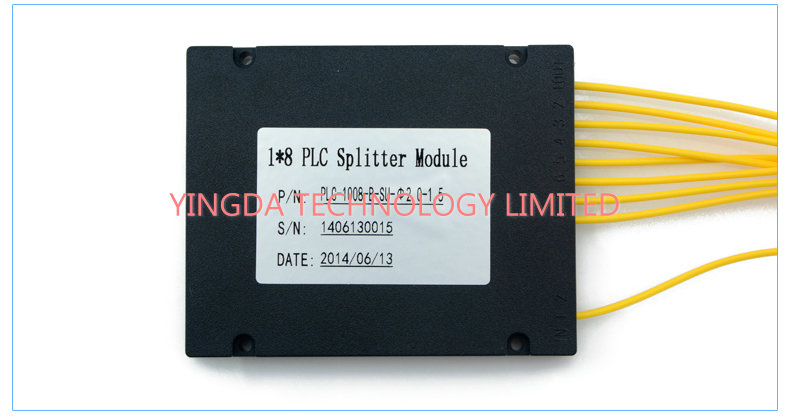 GPON Single Mode Fiber Optic PLC Splitter 1x 8, PLC Splitter Module SC 1.5M Модуль разделения PLC на оптические волокна