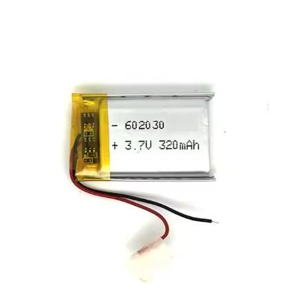 Powerful Li Polymer Battery 3.7V 602030 300mAh for Lighting Device And Electric Toys