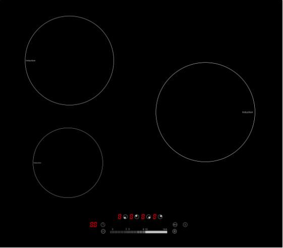 Smooth Surface 7600w 900×520 Five Ring Electric Induction Hobs