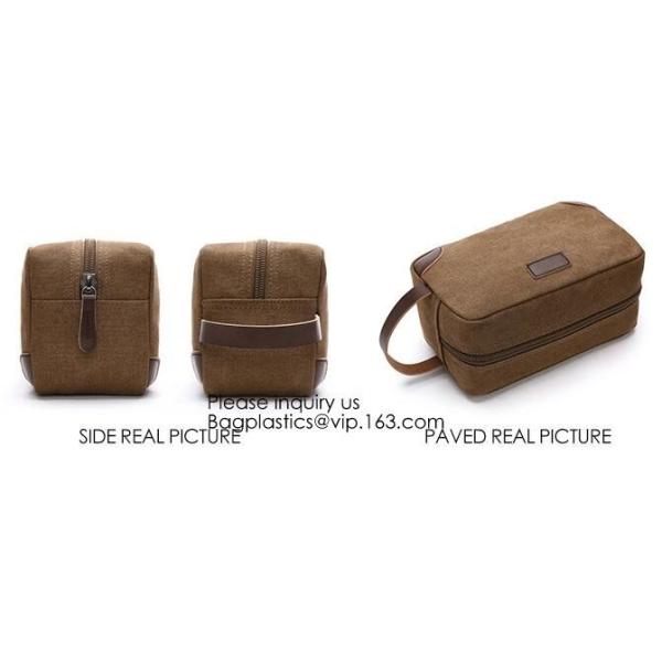 Natural Hemp Branded Cosmetic Bags,Custom Genuine Leather Travel Cosmetic Bag for Men,Bagease, Bagplastics, package