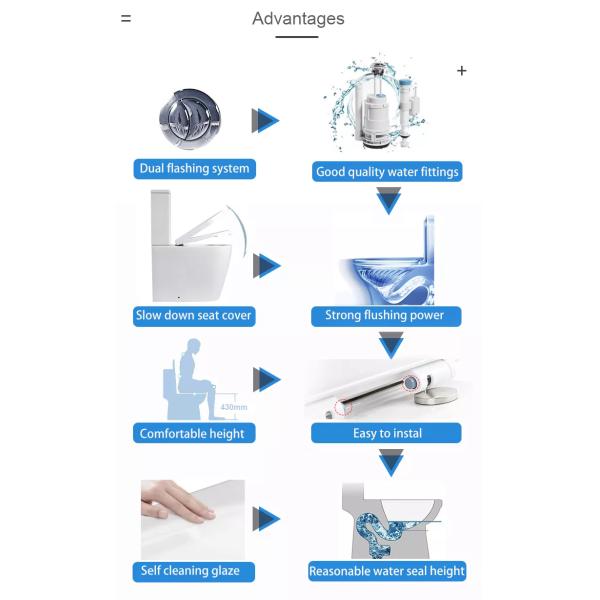 Modern Ceramic Sanitary Ware Round Rimless Tornado Bathroom Two Piece Toilet