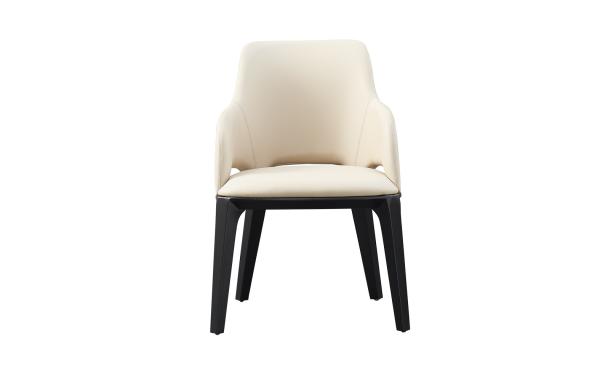 Relaxed And Comfortable Armrest Italian Style Dining Chairs Come With Pu Leather