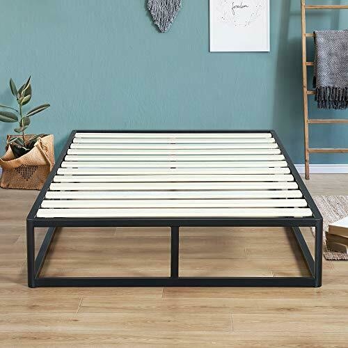 Customized King Metal Bed Frame Wrought Iron Bed Frame With Wooden Slats