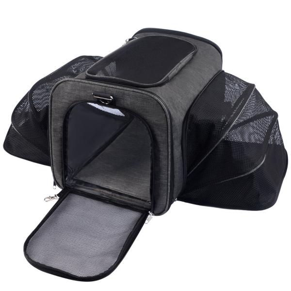 Dog Cat Carrier Airline Approved Pet Carrier Expandable Soft Sided Dog Travel Carrier Bag Dog Saddle Bag Pack