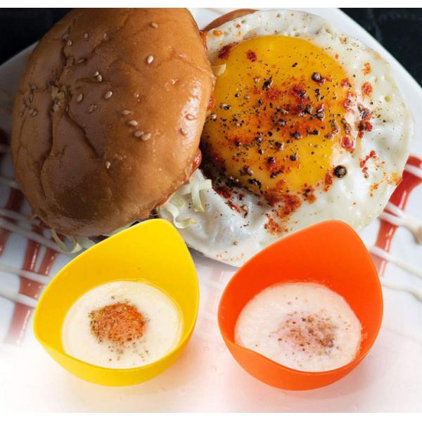 4 Pack Silicone Bulk Kitchen Supplies Egg Poacher For Microwave