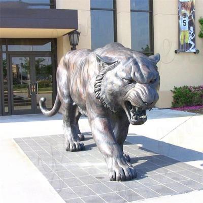 antiguidade exterior realística Tiger Statue de bronze da escultura do metal de 3m