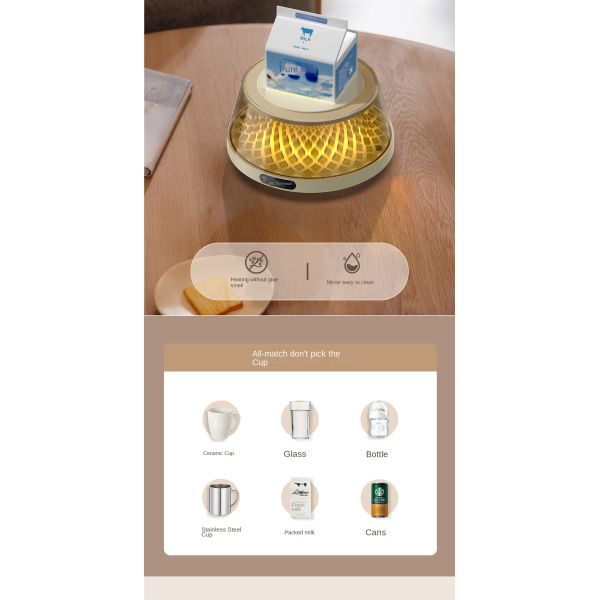 Compact Portable Mug Warmer Heat Resistant Multi Use Desk Coaster For Home Office