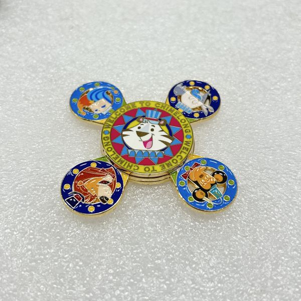 Custom Rotating fridge magnet with hard enamel technology