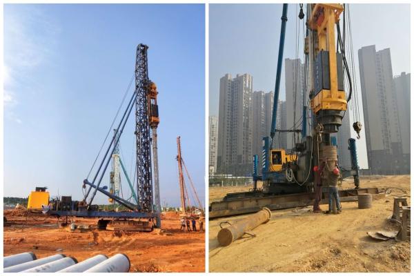 9T Hydraulic Pile Hammer Crawler Type Walking Type High Effciency