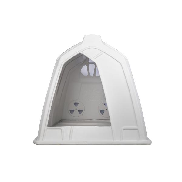 Rectangular Polyethylene Dairy Calf Hutches Weatherproof and Insulated in White Color
