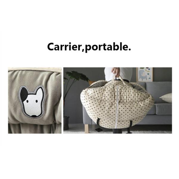 Luxury Dog Bed Cushion Pp Cotton Filled Carrier Portable Dog Car Safety Seat Bed