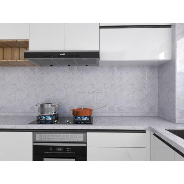 80cm largeur autocollant en marbre anti-huile papier peinture de cuisine imperméable à l'eau design moderne PVC autocollant de cuisine Backsplash
