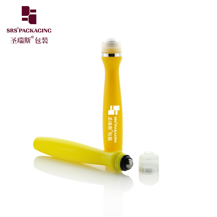 15ml PETG Roll On Bottle Slim Curved Body Stainless Steel Ball for Essential Oil Aromatherapy Liquid
