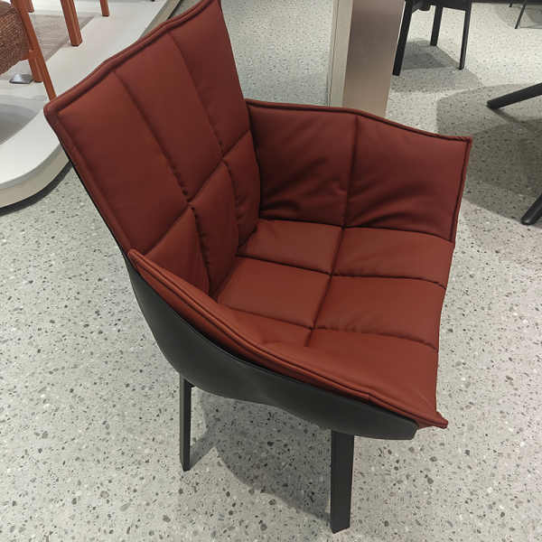 OEM PU Leather Portable Soft 360 Degree Swivel Chair Single Person Backrest Hospital Bedroom Living Room Dining Leisure Rotating