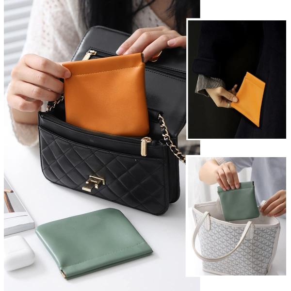 Waterproof Leather Lightweight Bag Pocket Cosmetic Bag Squeeze Pocket