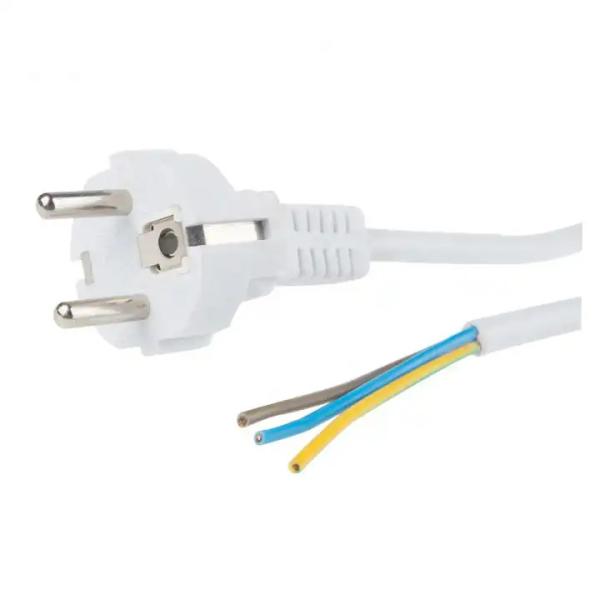 XianDa vde ac 2 pin british 16a 250v ac tv Flat EU Swiss euLaptop 90 Degree European extention dryer Power cable Cord
