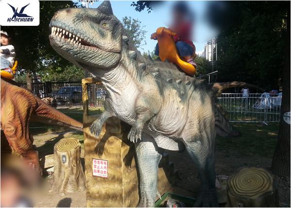 Silicon Dioxide Sit And Ride Dinosaur , Childrens Sit On Dinosaur Head Moving Left To Right