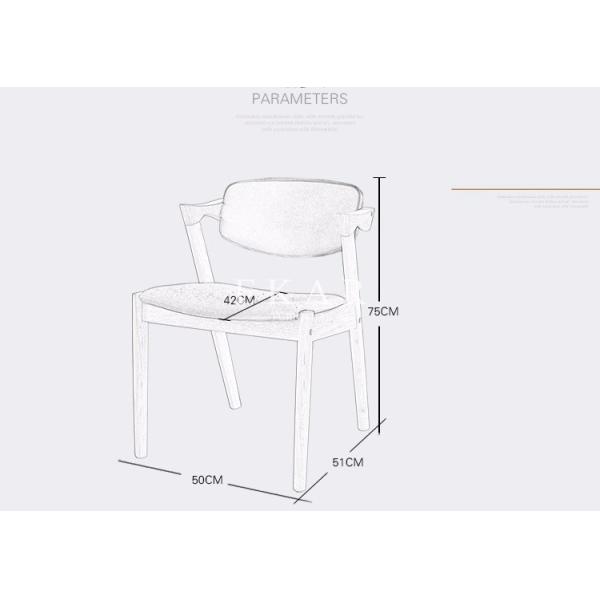 For Home Hotel Furniture Black Leather Wooden Wood Chair Restaurant Dining