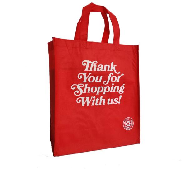 Reusable Grocery Bags Large Non Woven Shopping Bags Foldable Portable Tote Custom Eco-Friendly Tote Bag With Logo Printing Fashionable Handled Non-Woven Advertising Packing Gift Use