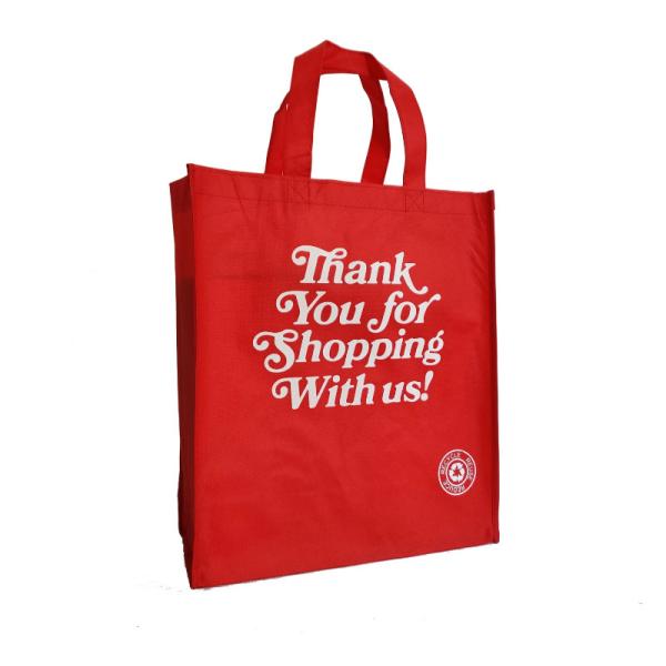 Reusable Grocery Bags Large Non Woven Shopping Bags Foldable Portable Tote Custom Eco-Friendly Tote Bag With Logo Printing Fashionable Handled Non-Woven Advertising Packing Gift Use