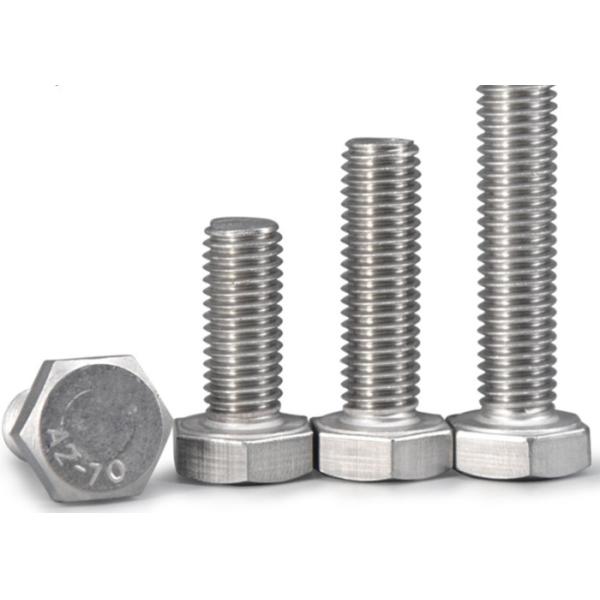 Stainless Steel SS316L M10 9/16 Inch Hexagon Bolt Polished Finish Corrosion-Resistant for Chemical Industry