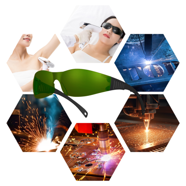 Hot-selling 200nm-2000nm OD6 Eyewear Shield Protective Eyes Protection Laser Safety Glasses Goggles for Medical Beauty