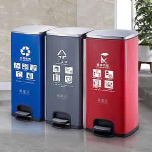 Hotel Celevator Oncealed Open Top square Sanitatio Stainless Steel Ashtray Trash