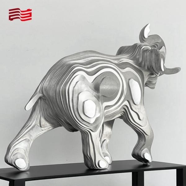 Custom Metal Animal Statue Life-Size Bronze Elephant Sculpture Made of Stainless Steel