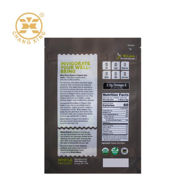 Logotipo personalizado à prova de umidade Caramelo filme de rolo Saco de embalagem de alimentos Caramelo Saco de embalagem com ziplock