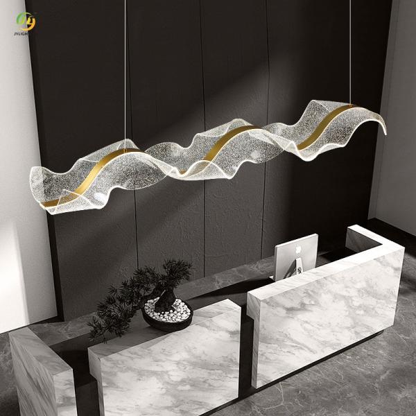 JYLIGHTING Modern Simple Creative Restaurant Bar Counter Office Front Desk Long Wave Ribbon Design Modern Pendant Light