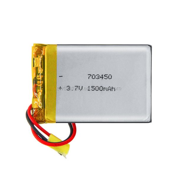 Li-ion Polymer Battery 3.7V 703450 1200mAh Li-polymer 073450 Lipo Cell for GPS