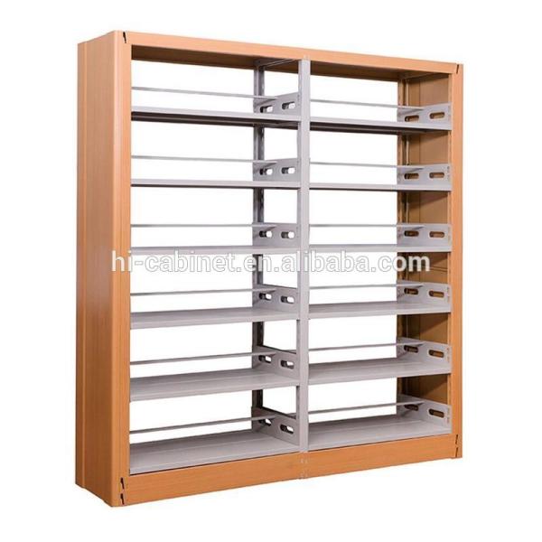 Library 2.0mm Thickness Stainless Steel Metal Storage Rack Library Shelving