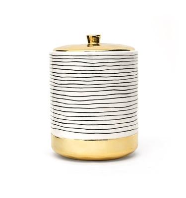 Modern Airtight Tea Sugar Coffee Food Storage Canister Set With Golden Cover Colorful Ceramic Canisters