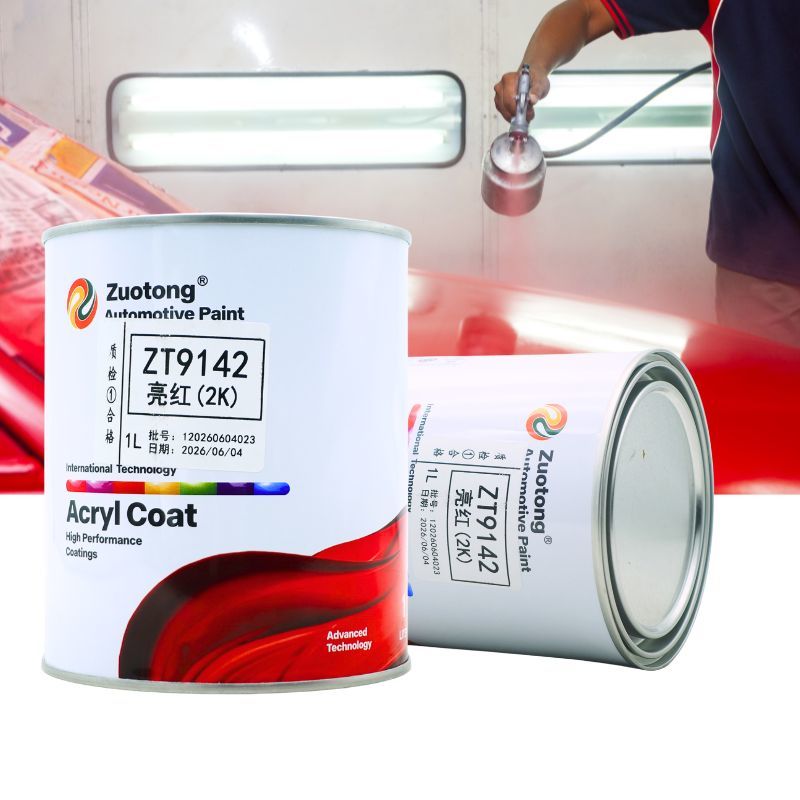 Zuotong ZT9142 Bright Red 2K Car Paint Direct Gloss Acrylic Polyurethane Auto