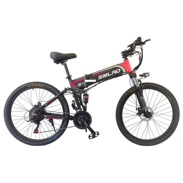 6061 Alu Frame 26 Inch Electric Folding Bike 48V Brushless Geared