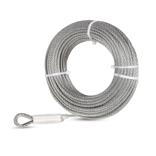 Dobragem 7x19 fios de aço cabo de avião 50 pés 5/16 polegadas de aço inoxidável para necessidades
