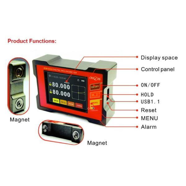 Датчик наклона ночного видения разрешения уклономера 0,001 цифров высокой точности ранга индустрии