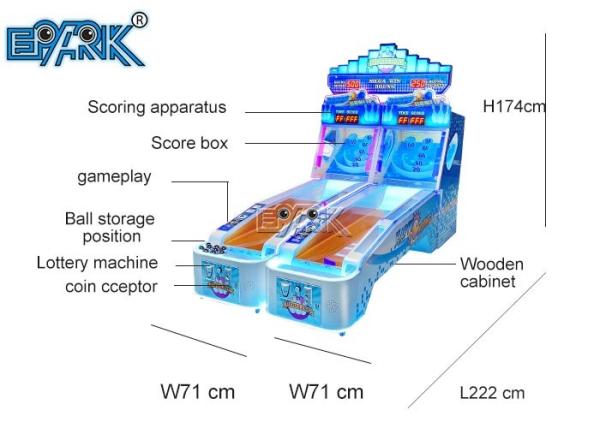 Indoor Sports Happy Bowling Arcade Redemption Machine Coin Operated Double Player