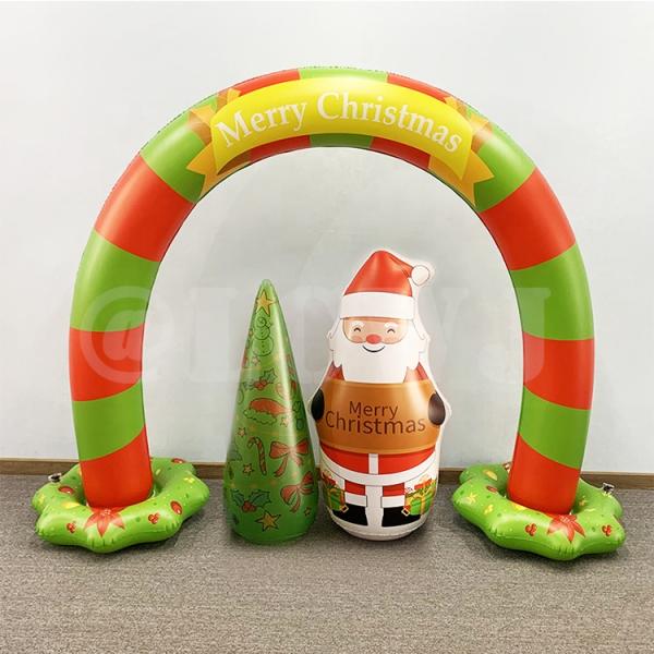 LC Inflatable Christmas Arch Large Outdoor Christmas Light Arch Christmas Lighted Arch