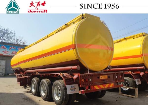 Safe Oil / Petroleum Diesel Tank Trailer With Pneumatic Control For Mine
