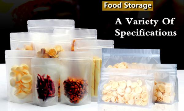 Stand Up Zipper Pouch Transparent Packaging k Bag Zip Lock Plastic Mylar Bag, FDA EU Food Grade Powder Packaging