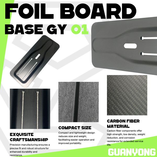 Universal Foil Mount Hydrofoil Board Plate Carbon Fiber Surfboard Base Accessory