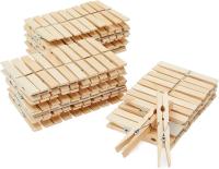 Wooden Clothespins - Heavy Duty Outdoor Clothes Clips for Hanging Clothes, Art, Crafts, Photo Displays